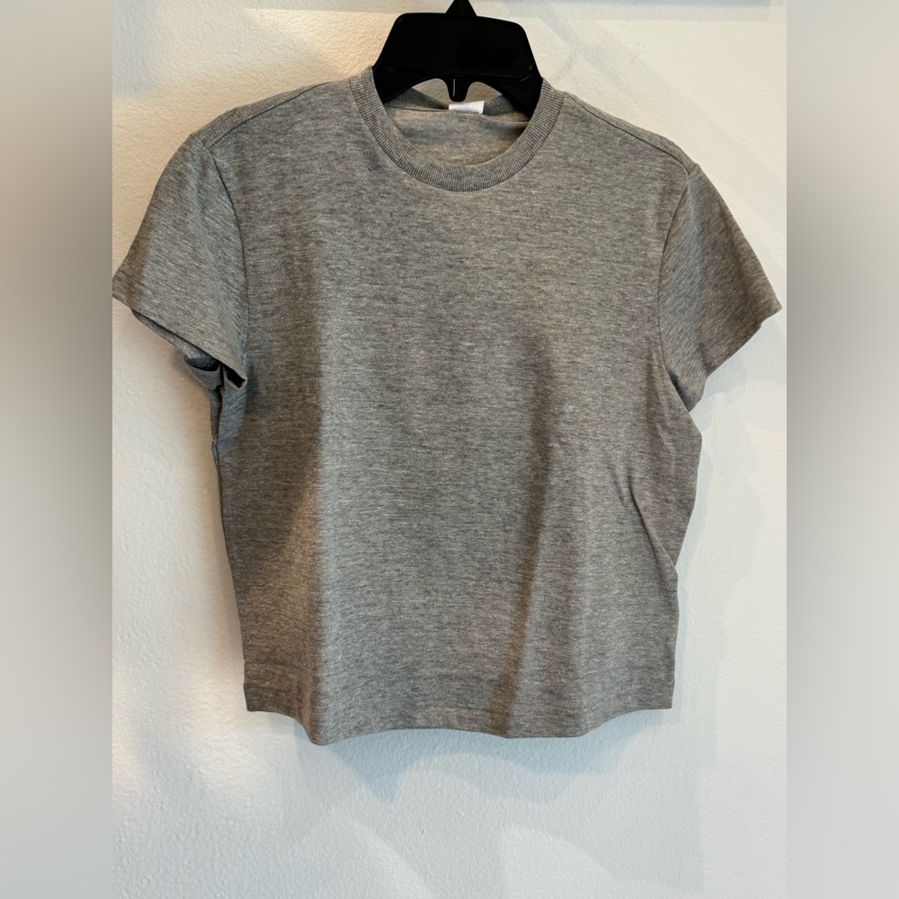 RE/DONE 1950’s Boxy Tee Heather Grey - Picture 2 of 4